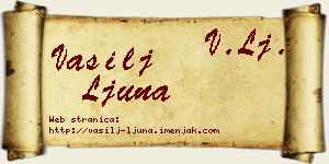 Vasilj Ljuna vizit kartica